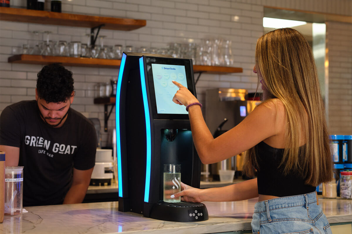 4-Flavor Home Soda Fountain Tower System with Under Counter